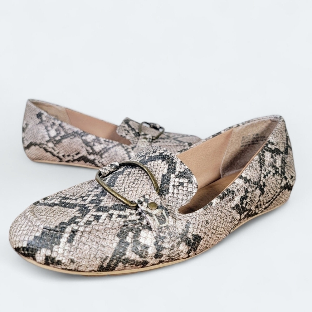 Baretraps Kellye Snakeskin Patterned Women's Loafers Size 8.5